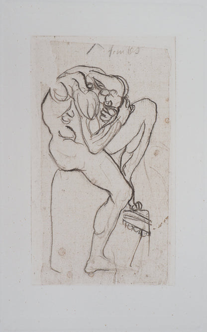 Auguste RODIN : Deux planches d'Ombres - Gravure