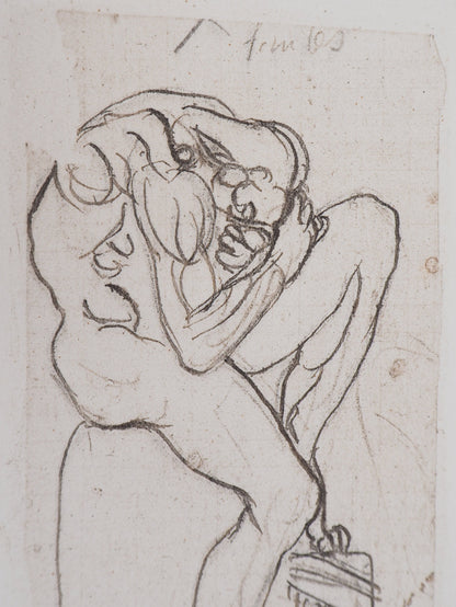 Auguste RODIN : Deux planches d'Ombres - Gravure