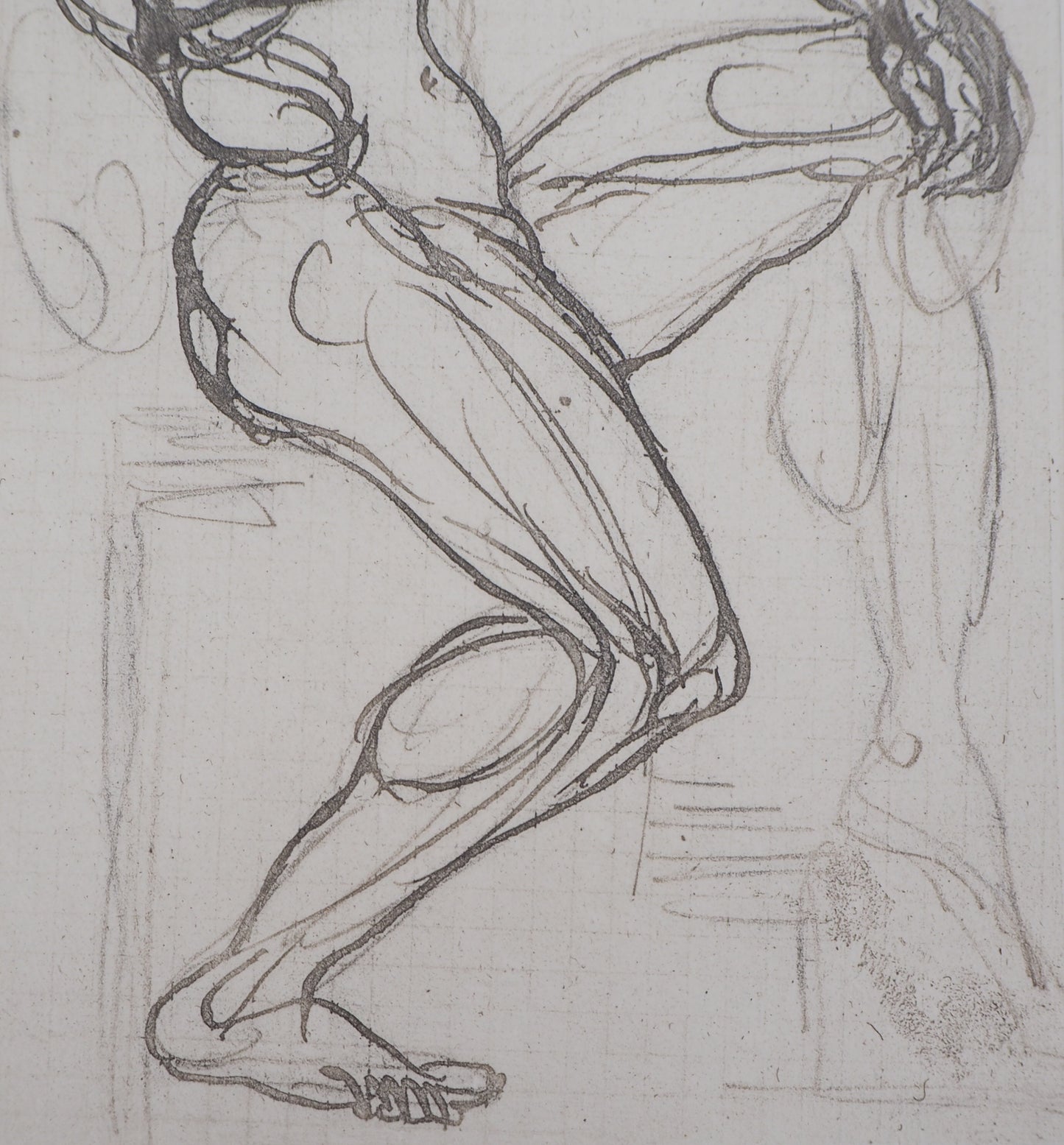 Auguste RODIN : Figure de damné - Gravure