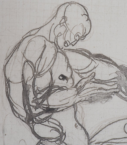 Auguste RODIN : Figure de damné - Gravure