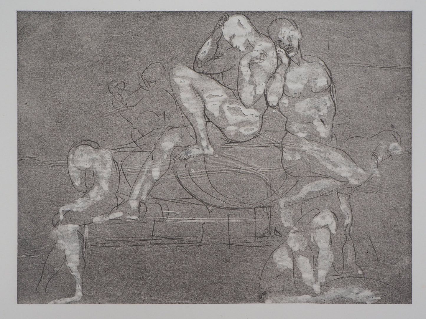 Auguste RODIN : Groupe d’ombres - Gravure