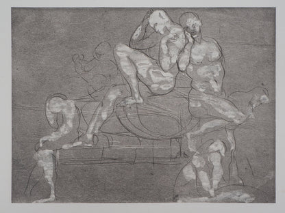 Auguste RODIN : Groupe d’ombres - Gravure