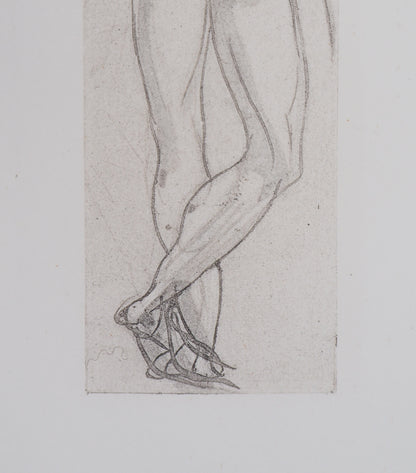 Auguste RODIN : Ombre de guerrier  - Gravure