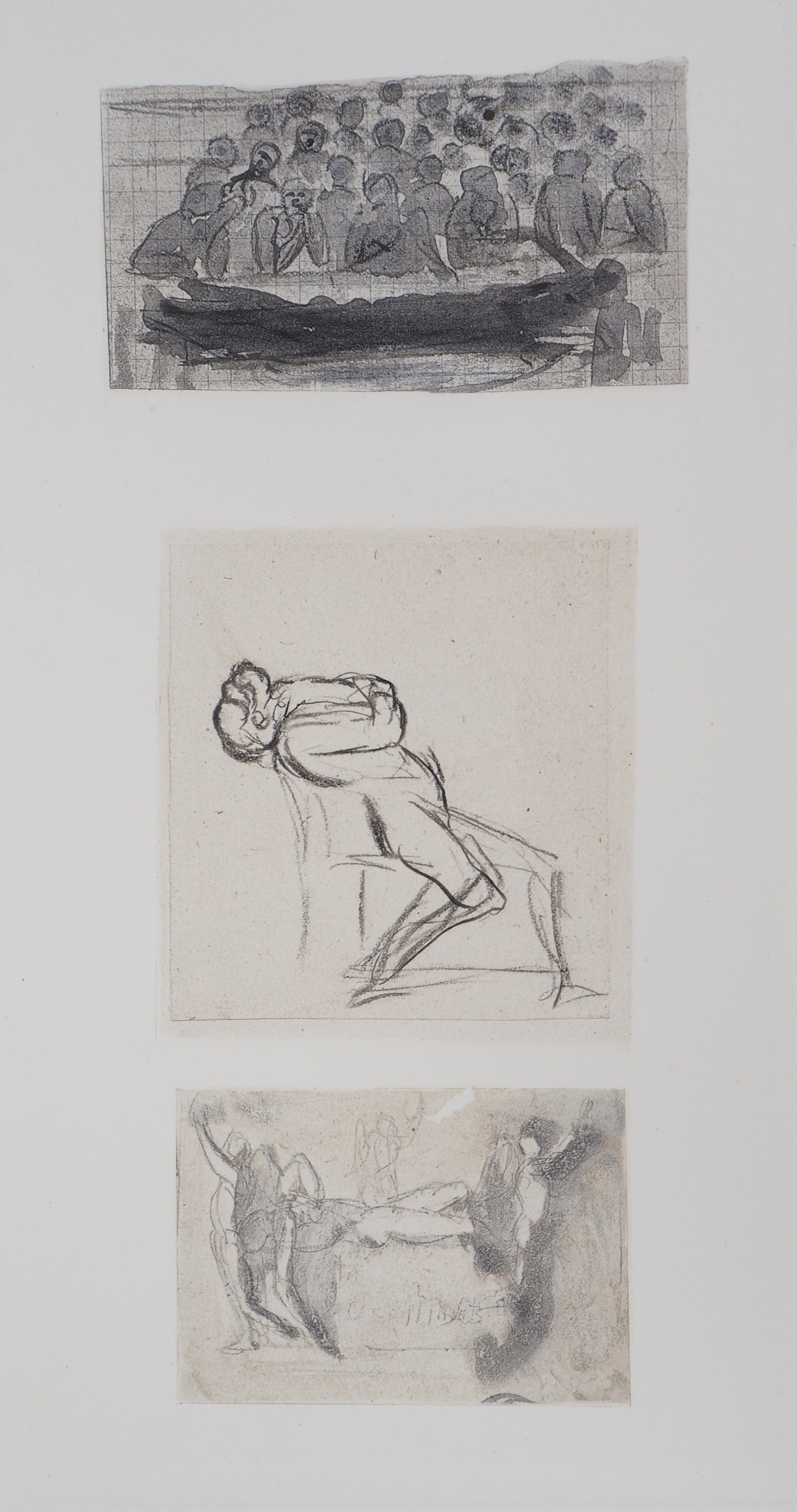 Auguste RODIN : Trois dessins - Gravure