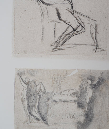 Auguste RODIN : Trois dessins - Gravure