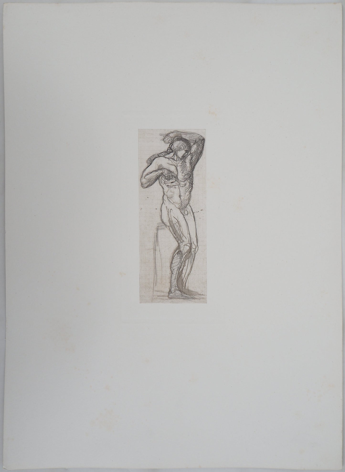 Auguste RODIN :  Homme nu - Gravure
