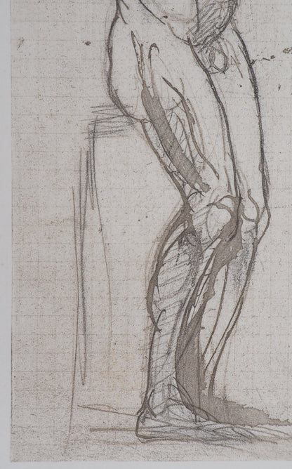 Auguste RODIN :  Homme nu - Gravure