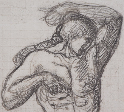 Auguste RODIN :  Homme nu - Gravure