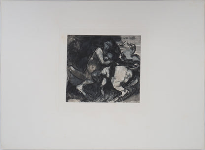 Auguste RODIN : Centaure et enfant  - Gravure