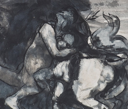 Auguste RODIN : Centaure et enfant  - Gravure