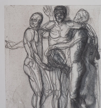 Auguste RODIN : Groupe de trois hommes - Gravure