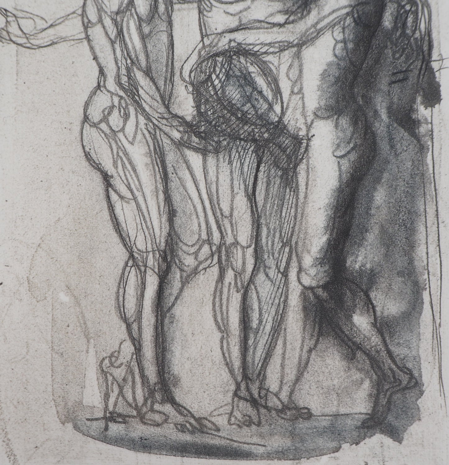 Auguste RODIN : Groupe de trois hommes - Gravure