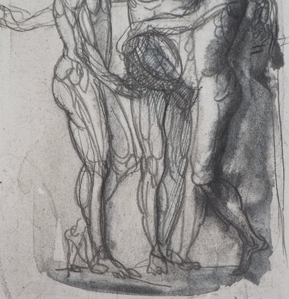 Auguste RODIN : Groupe de trois hommes - Gravure