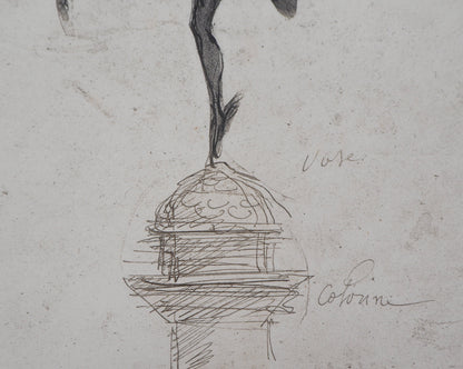Auguste RODIN : Mercure - Gravure