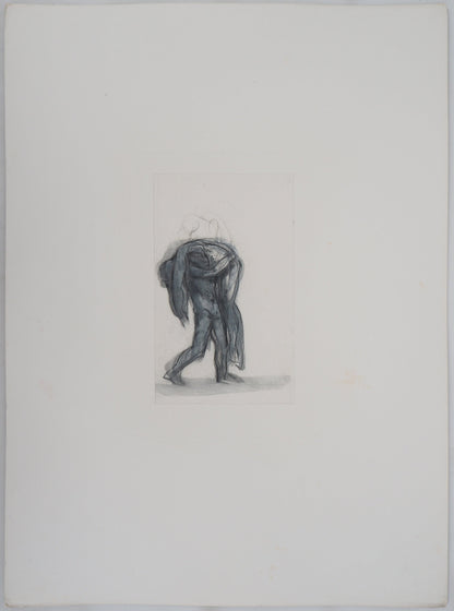 Auguste RODIN : Démon portant une ombre - Gravure