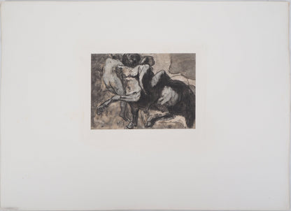 Auguste RODIN : Centaure enlevant deux femmes - Gravure