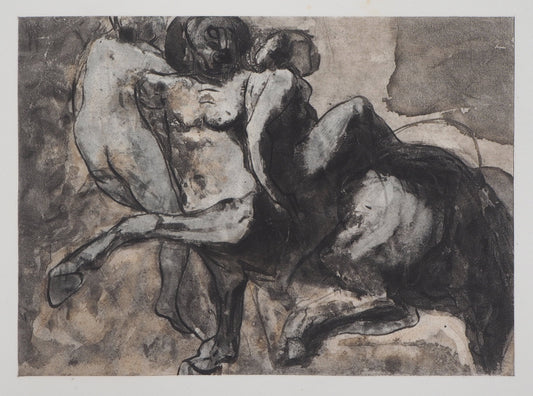 Auguste RODIN : Centaure enlevant deux femmes - Gravure