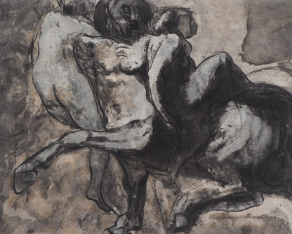 Auguste RODIN : Centaure enlevant deux femmes - Gravure
