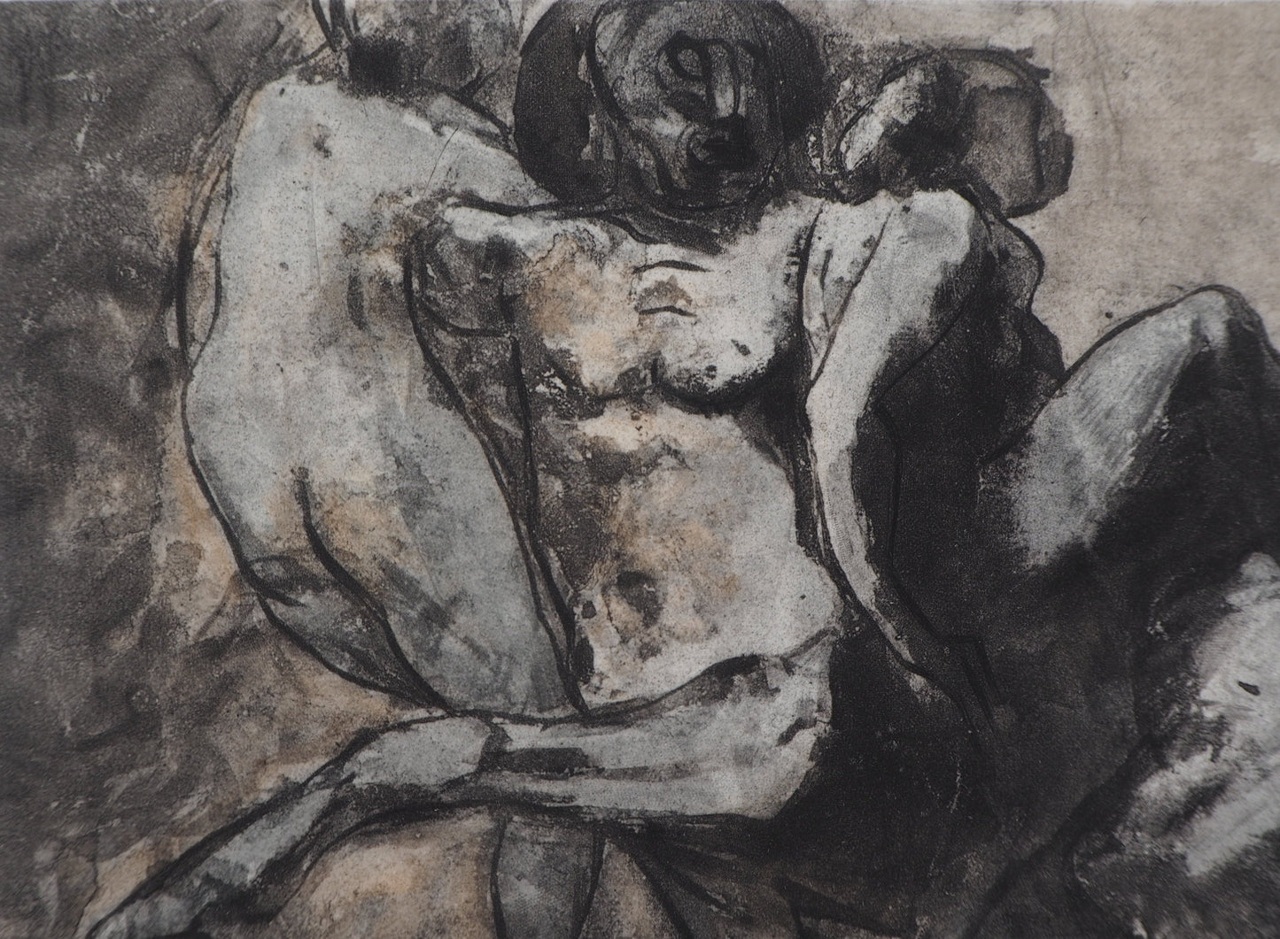 Auguste RODIN : Centaure enlevant deux femmes - Gravure