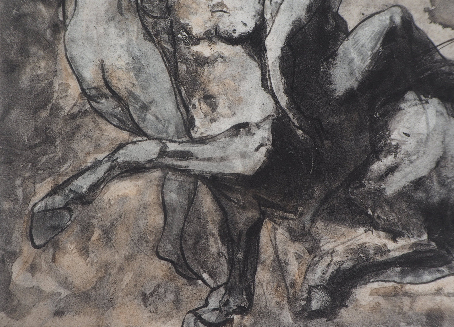 Auguste RODIN : Centaure enlevant deux femmes - Gravure