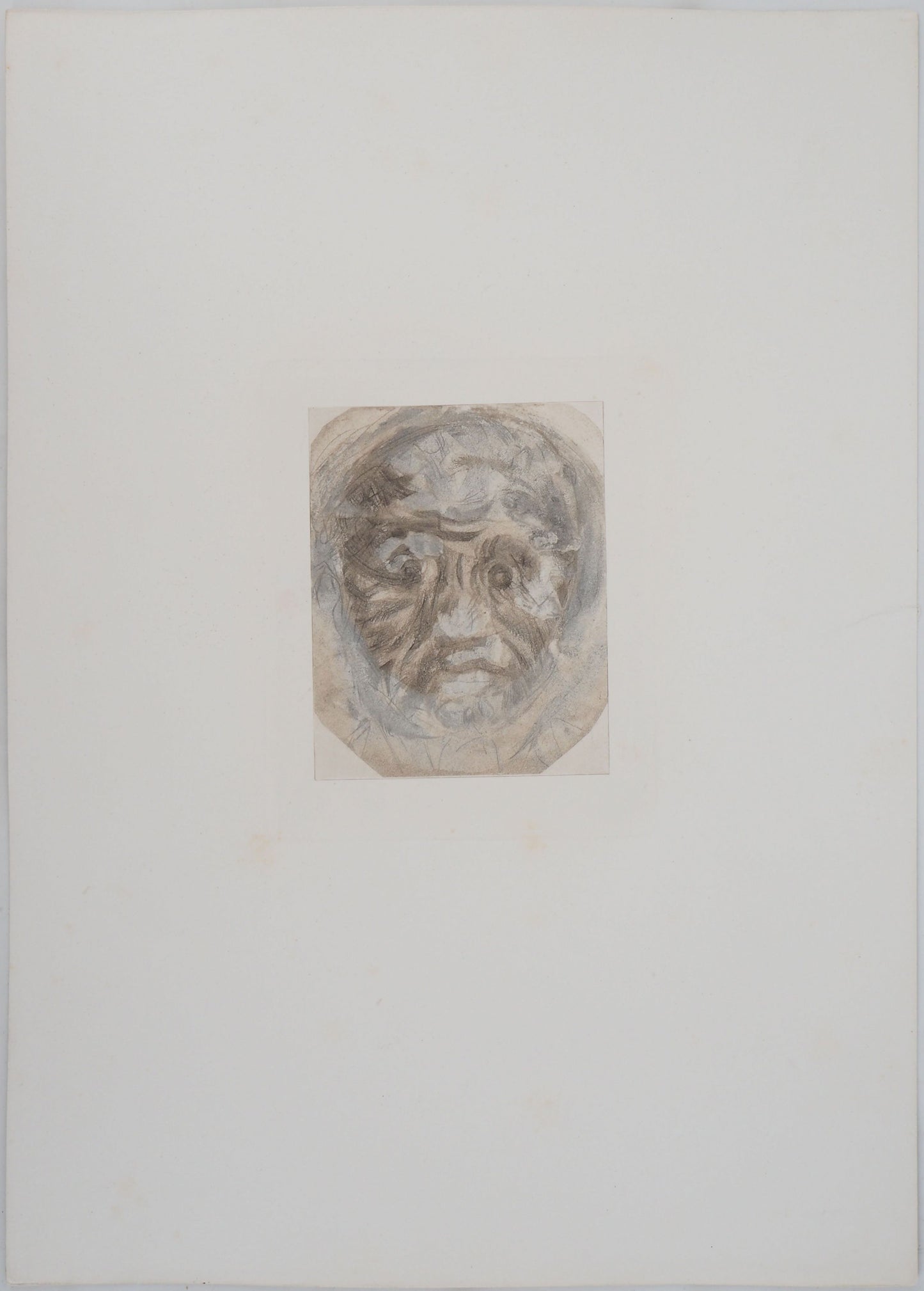 Auguste RODIN : Masque d’homme - Gravure