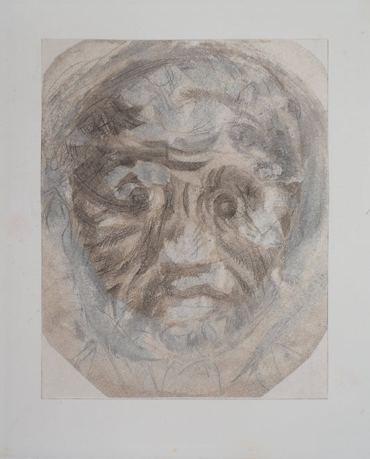 Auguste RODIN : Masque d’homme - Gravure