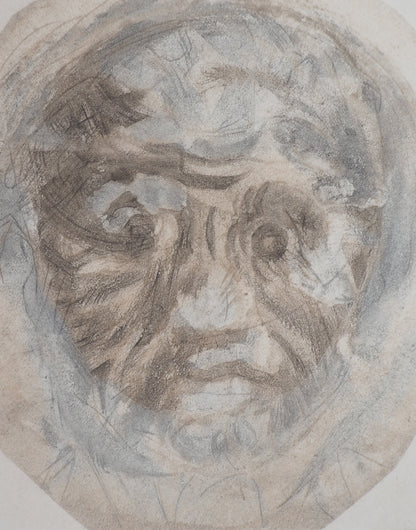 Auguste RODIN : Masque d’homme - Gravure