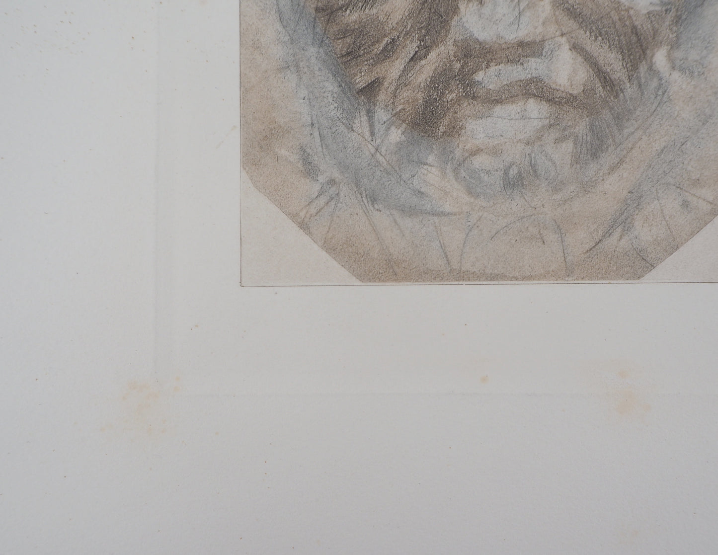 Auguste RODIN : Masque d’homme - Gravure