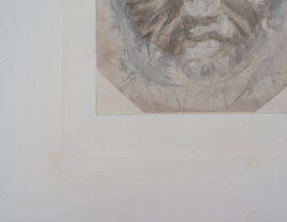 Auguste RODIN : Masque d’homme - Gravure