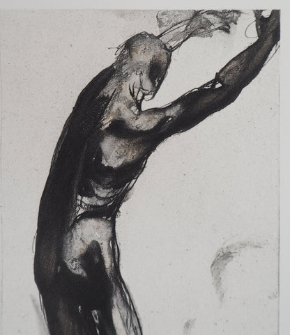 Auguste RODIN : Homme en noir - Gravure