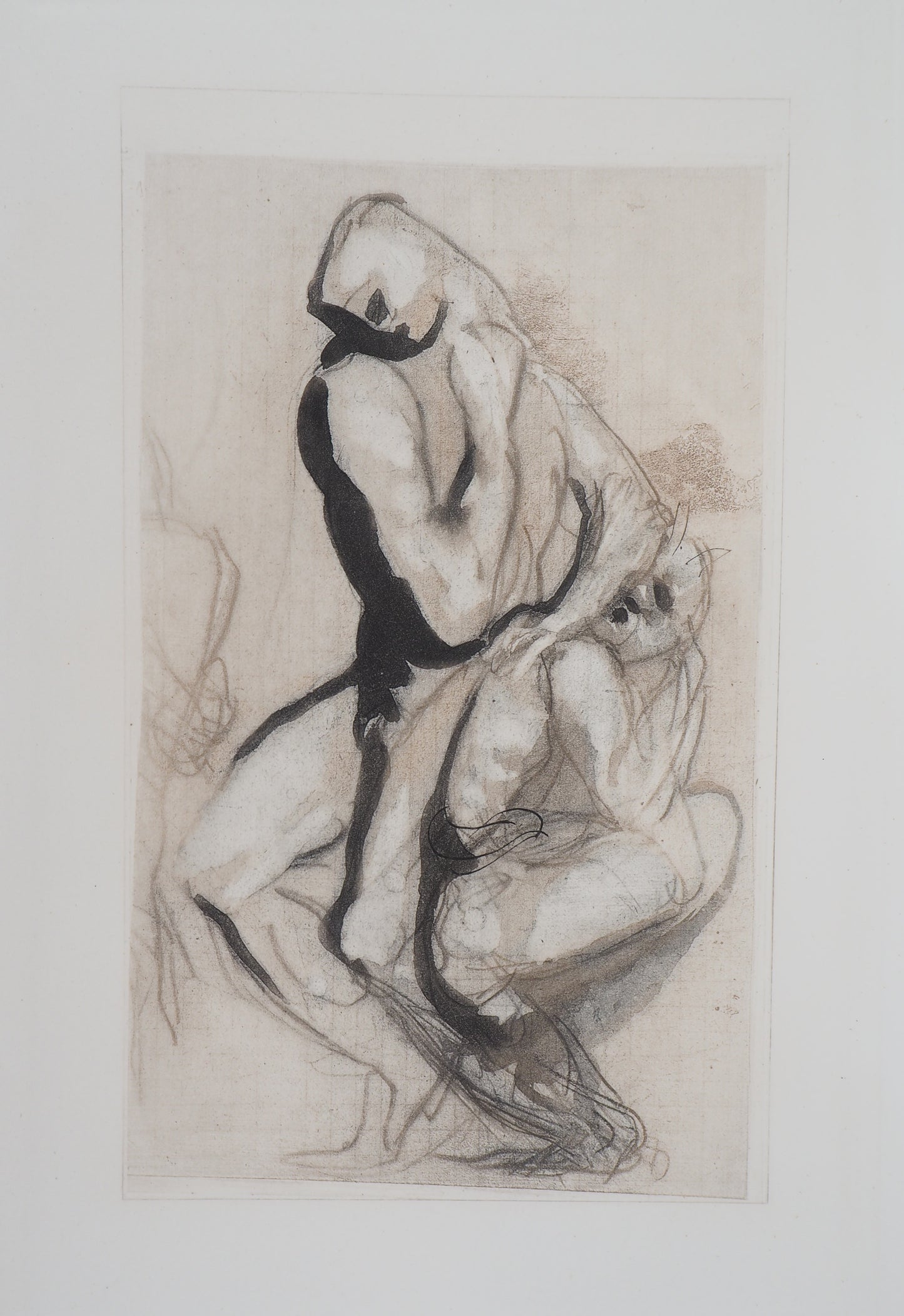 Auguste RODIN : Groupe d’hommes - Gravure