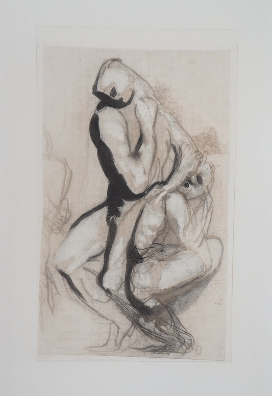 Auguste RODIN : Groupe d’hommes - Gravure