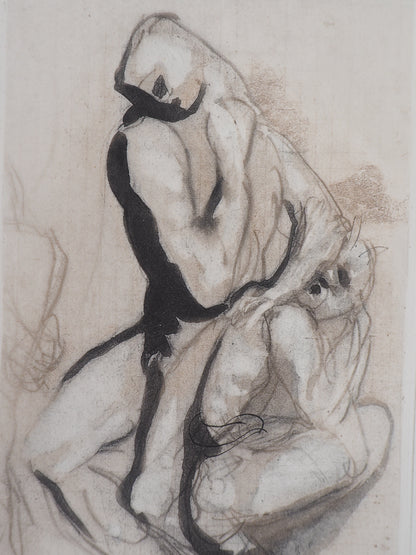 Auguste RODIN : Groupe d’hommes - Gravure