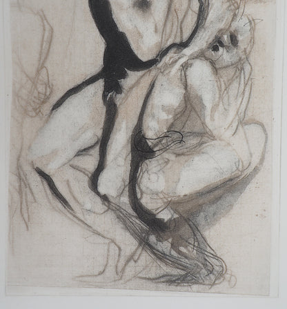 Auguste RODIN : Groupe d’hommes - Gravure