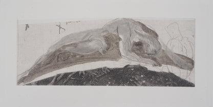 Auguste RODIN : Attaché au rocher - Gravure