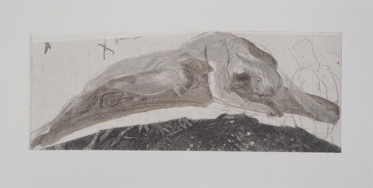 Auguste RODIN : Attaché au rocher - Gravure