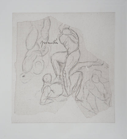 Auguste RODIN : Prométhée - Gravure