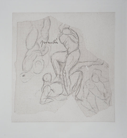 Auguste RODIN : Prométhée - Gravure