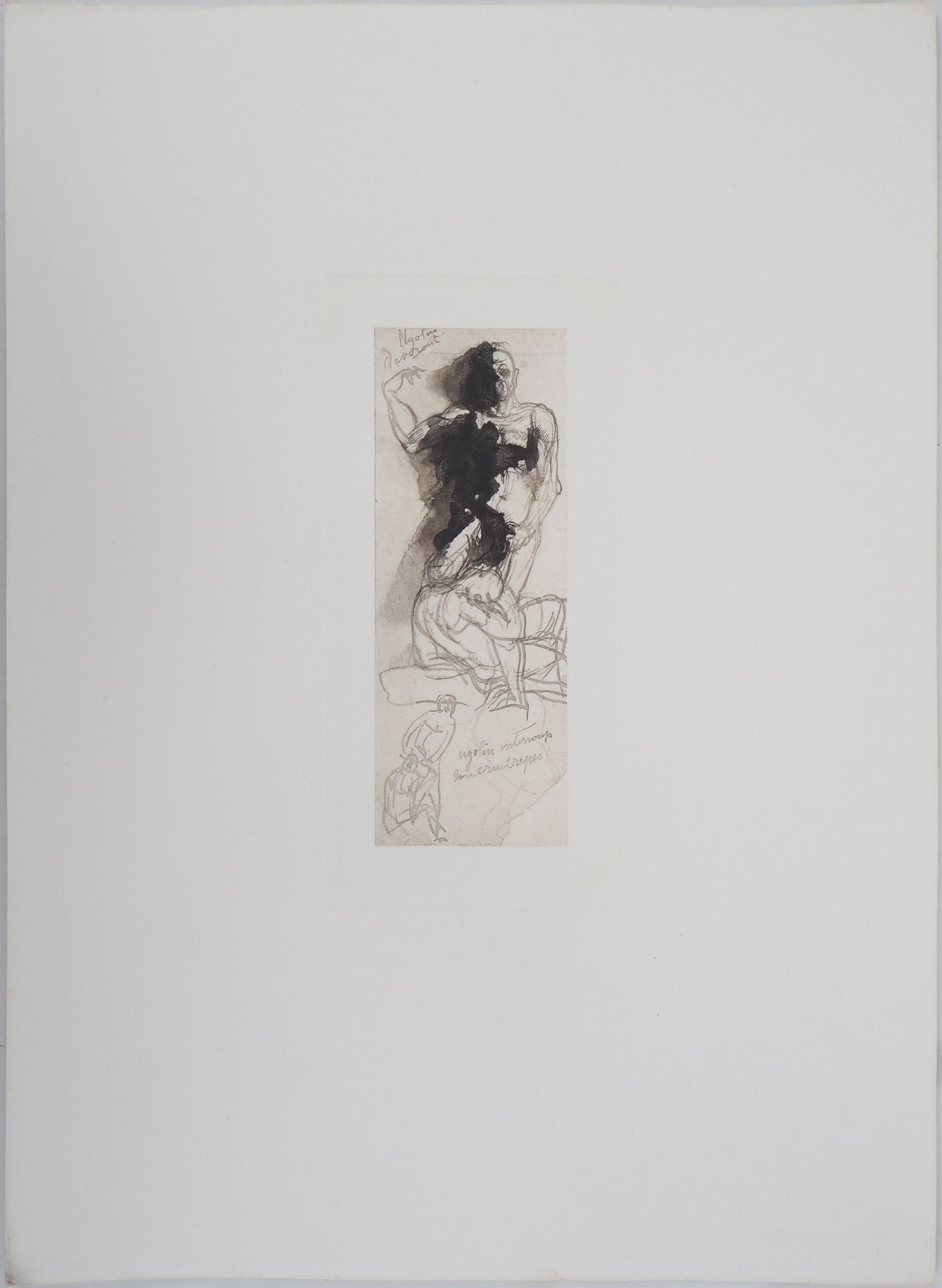 Auguste RODIN : Ugolin raconte au Dante - Gravure