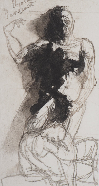 Auguste RODIN : Ugolin raconte au Dante - Gravure