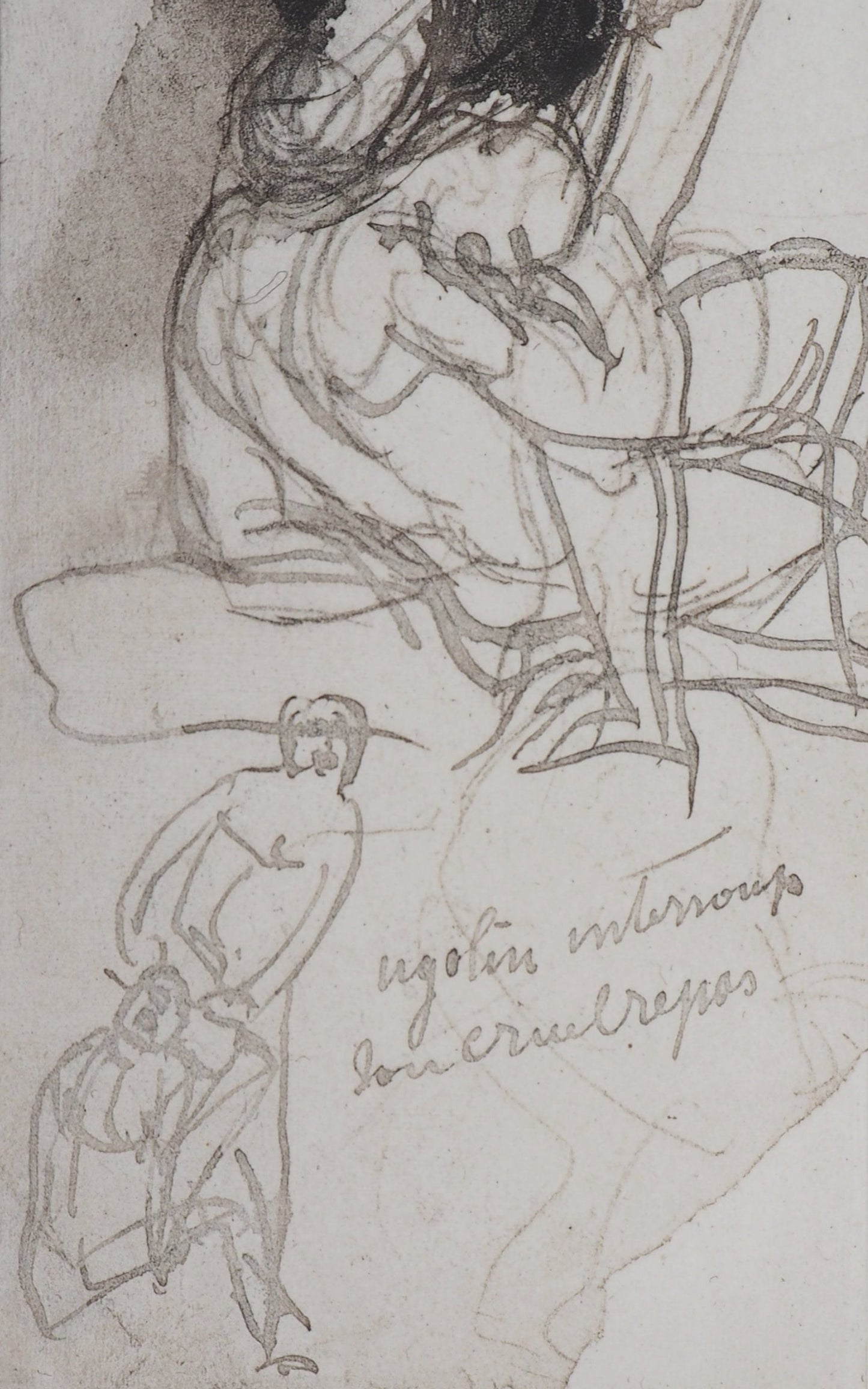 Auguste RODIN : Ugolin raconte au Dante - Gravure