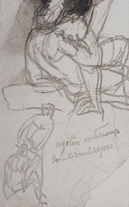 Auguste RODIN : Ugolin raconte au Dante - Gravure