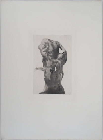 Auguste RODIN : Ugolin emprisonné - Gravure