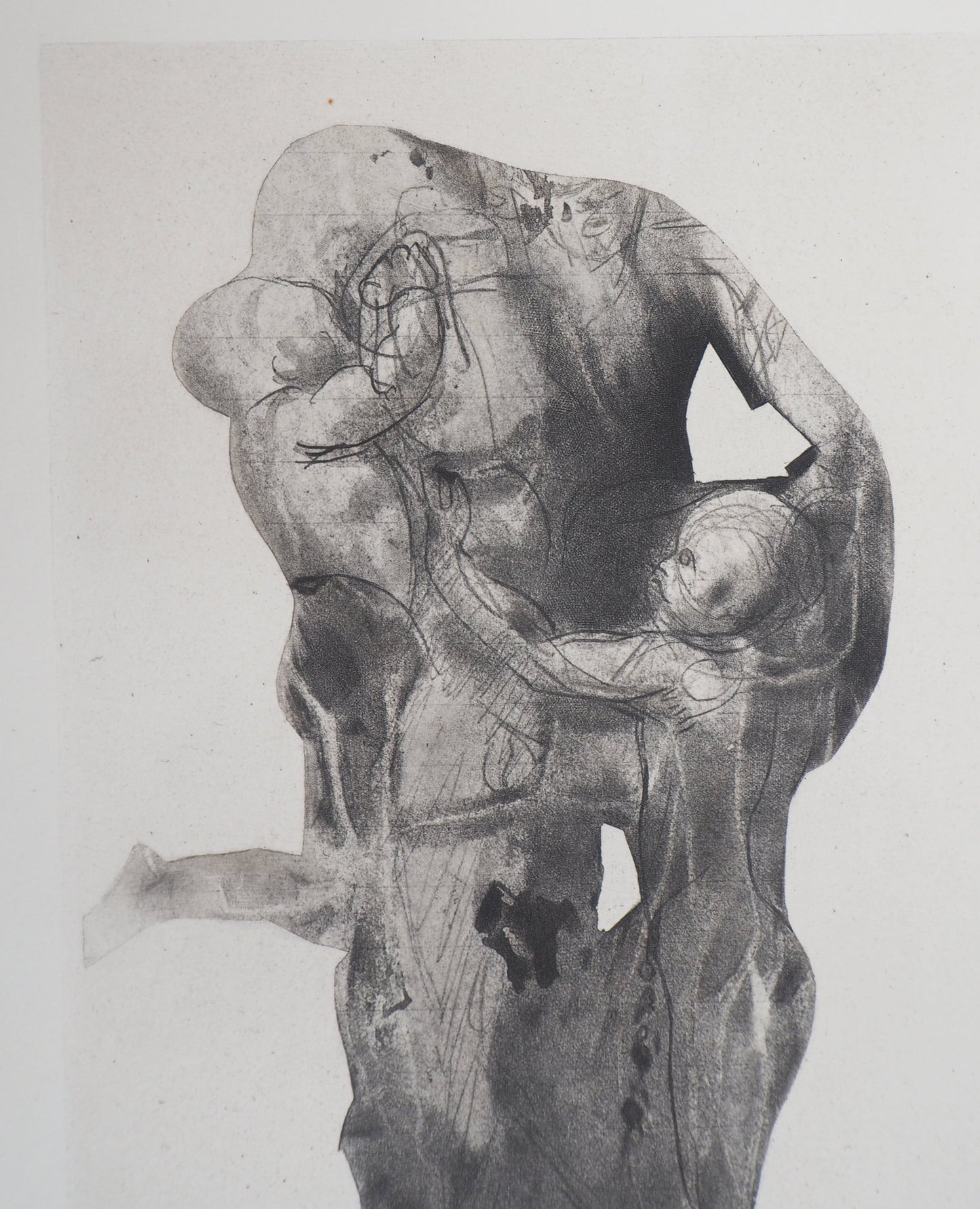 Auguste RODIN : Ugolin emprisonné - Gravure
