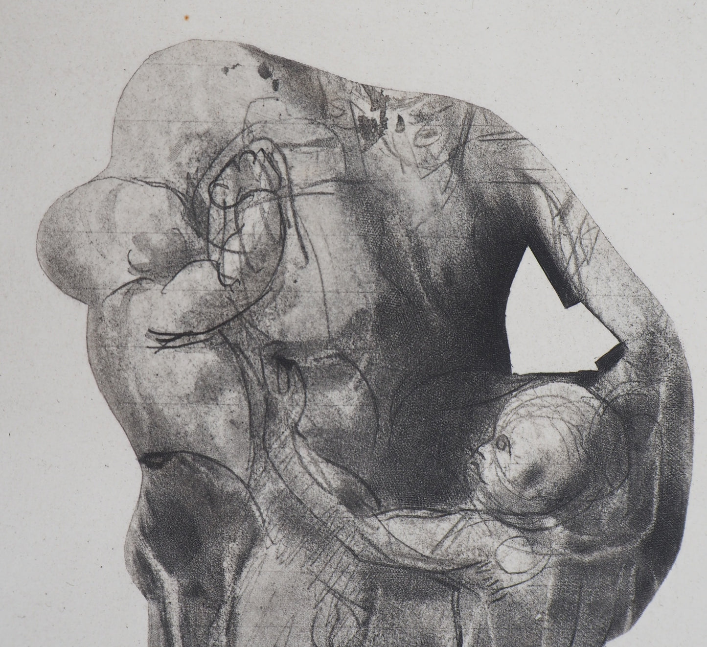 Auguste RODIN : Ugolin emprisonné - Gravure