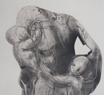 Auguste RODIN : Ugolin emprisonné - Gravure