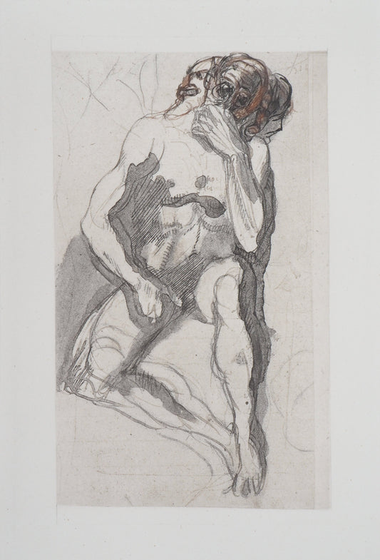 Auguste RODIN : Cerbère - Gravure