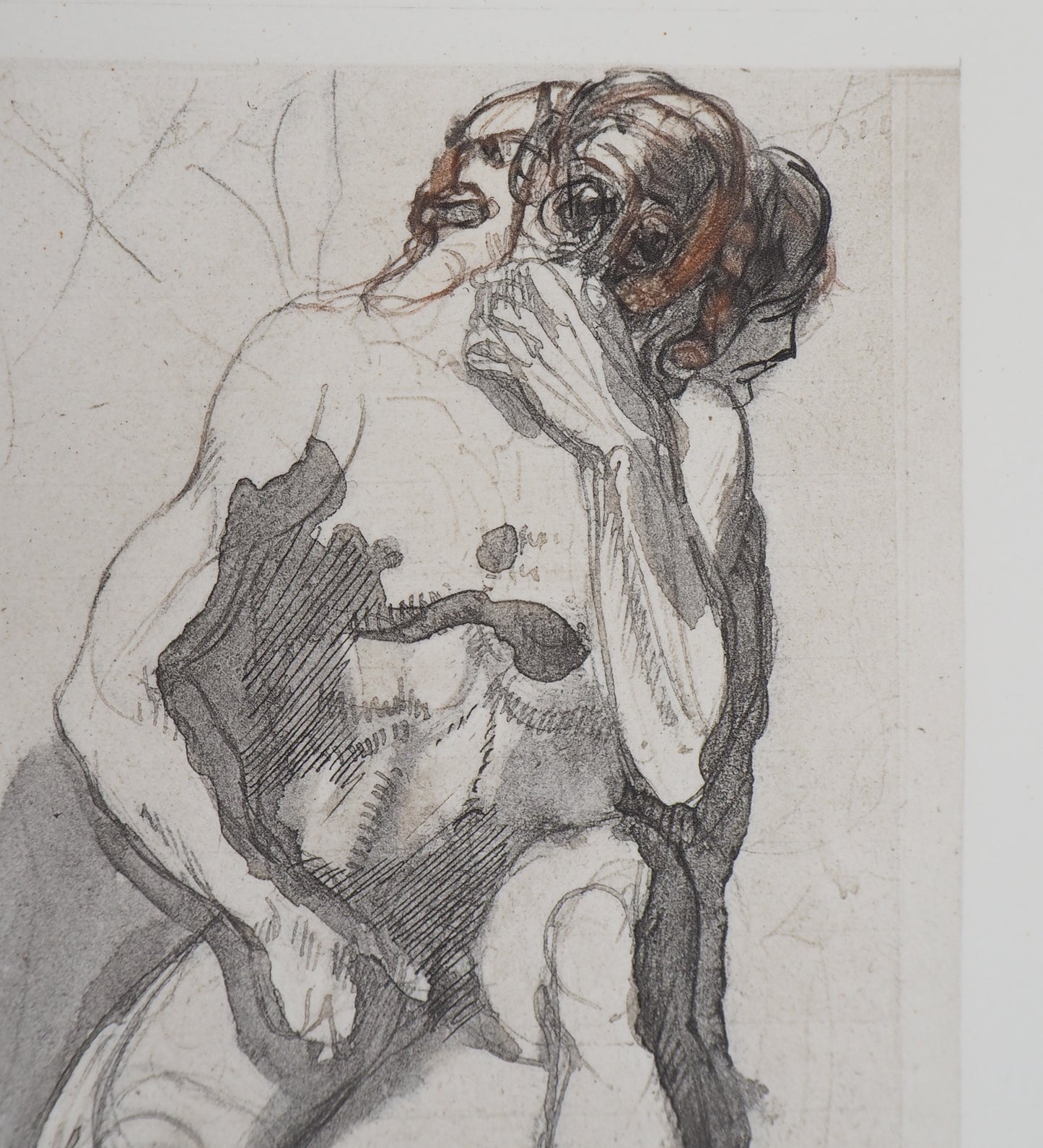 Auguste RODIN : Cerbère - Gravure