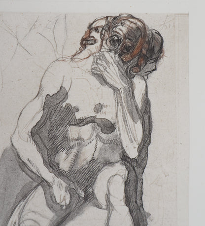 Auguste RODIN : Cerbère - Gravure