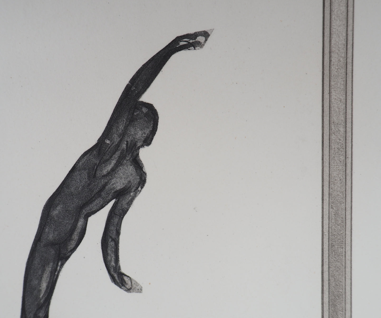 Auguste RODIN : Démon dans l’espace - Gravure